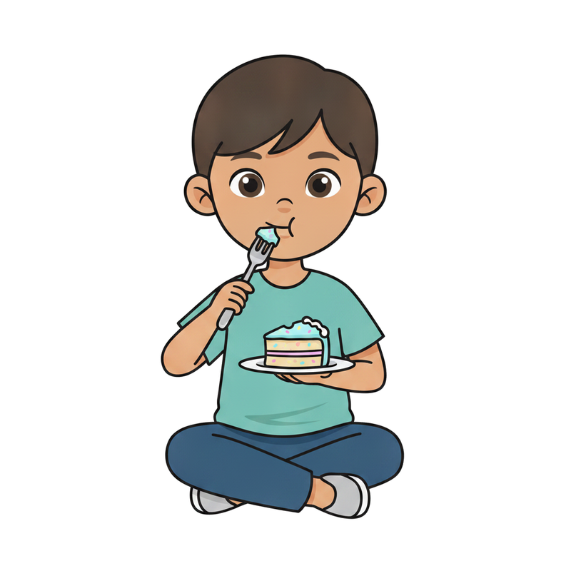 Comer pastel