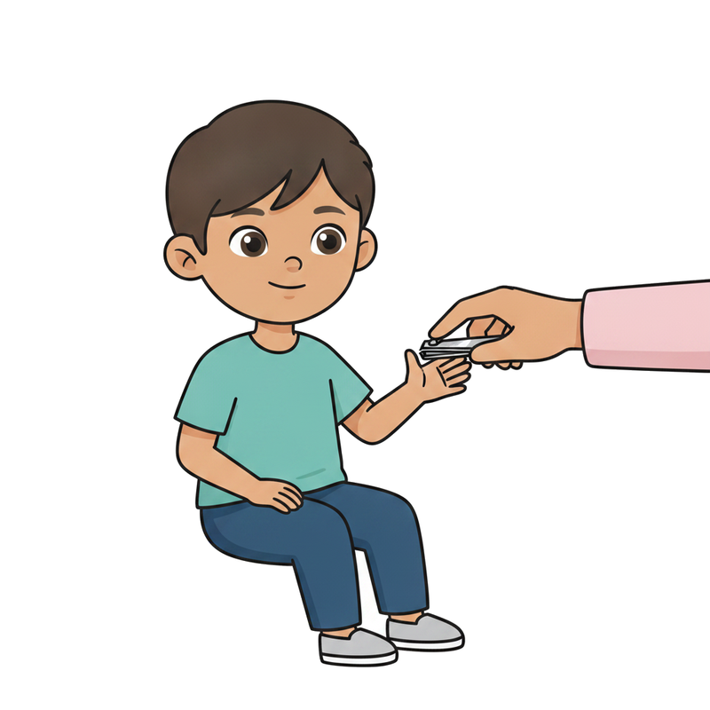 Cortar as unhas das mãos
