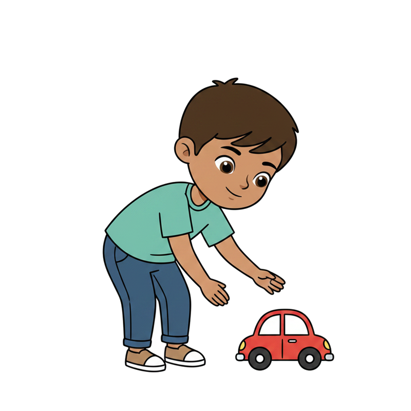 Pick up a toy