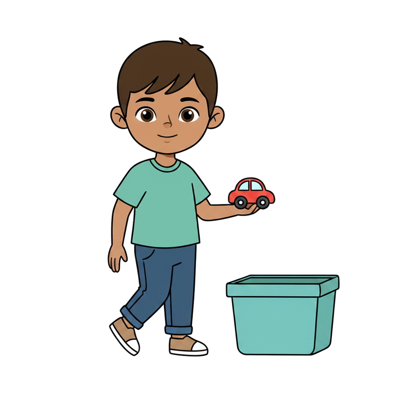 Walk to the toy box