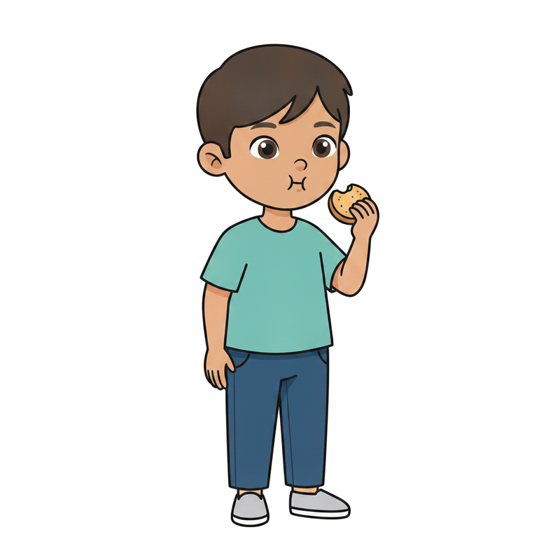 Chew and swallow