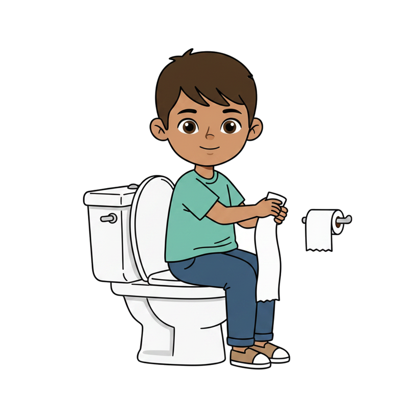 Use the toilet and wipe