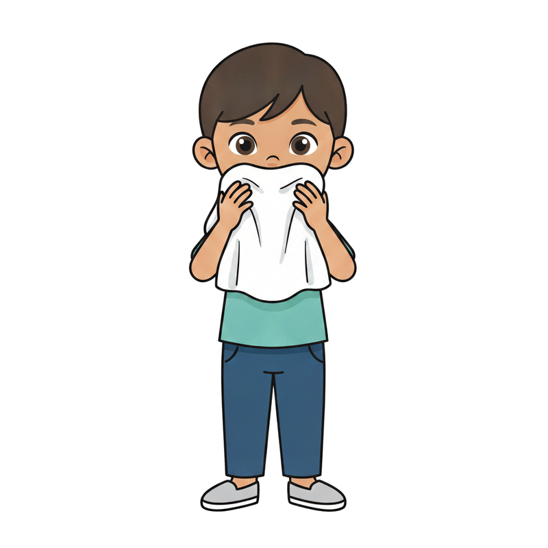 Dry your face with a towel