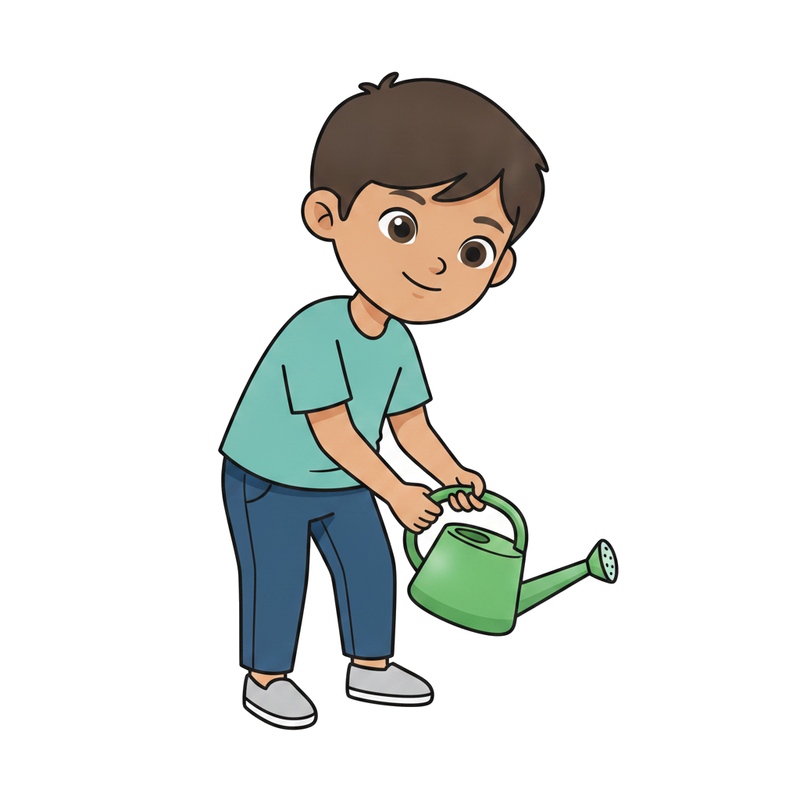Watering the plants