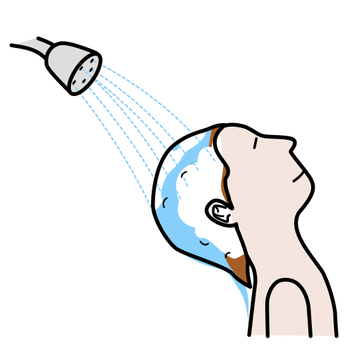 Rinse off soap