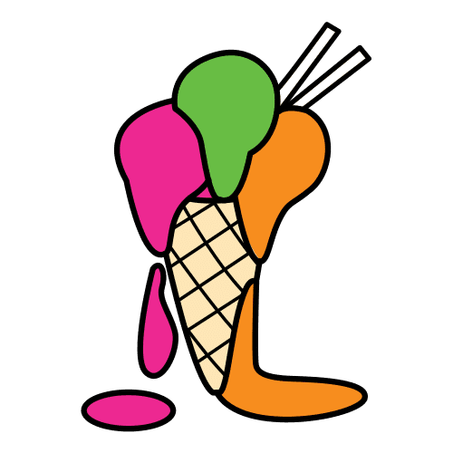 El helado empieza a gotear
