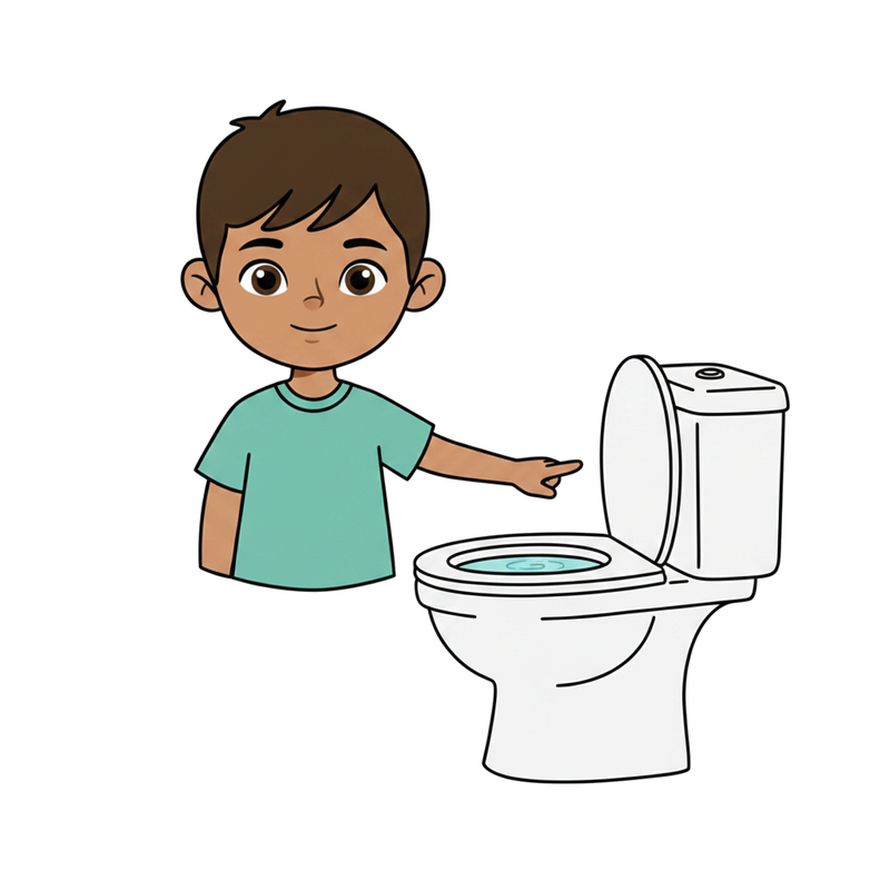 Flush the toilet