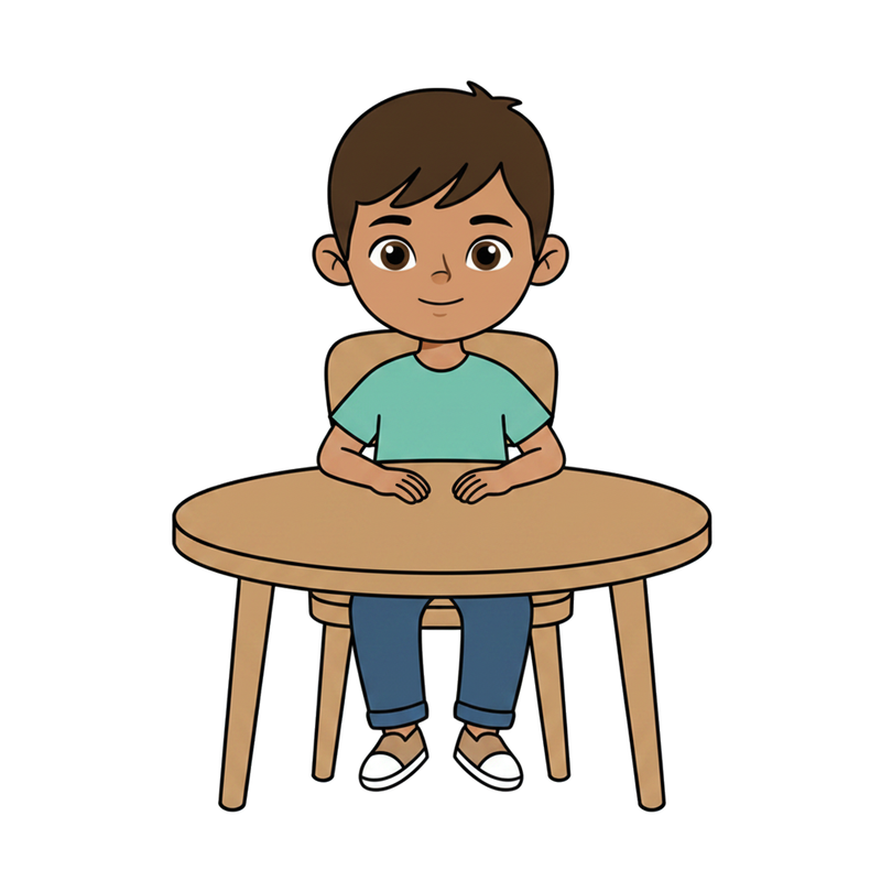 Sit at the table